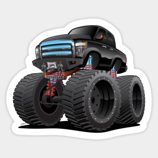 Monster Pickup Truck Cartoon Sticker